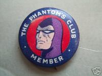 RARE OLD THE PHANTOM COMIC CLUB PINBACK BADGE